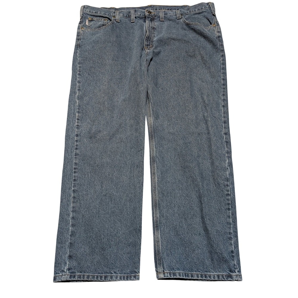 Carhartt Jeans Mens 46x30 Blue DPS Traditional Fit Straight Leg Workwear Denim